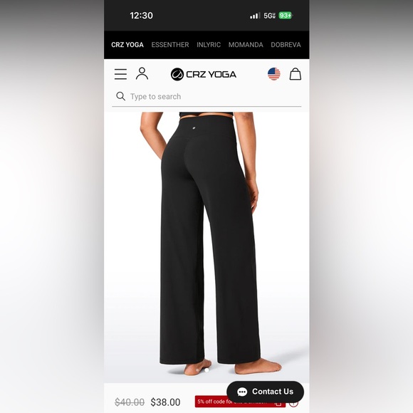 New-CRZ YOGA Butterlift® High Rise Pocket Pant 31" - NEVER WORN SKU:RS123A31 - Picture 3 of 9